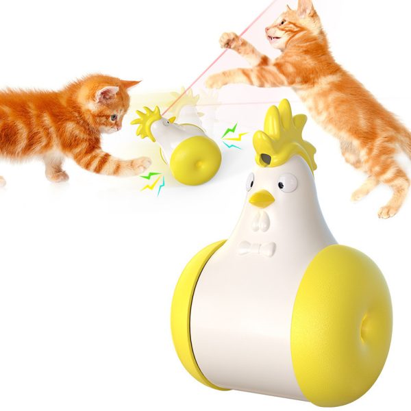 Funny Cat Toy New Product Electric Sounding Tumbler Hair Laser Chicken Funny Cat Toy - Image 6