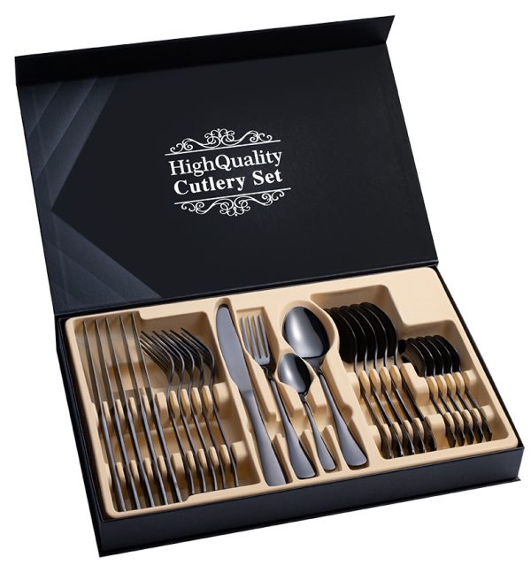 Stainless Steel Cutlery Set 24-Piece Gift Cutlery Steak Cutlery Gift Box - Image 5