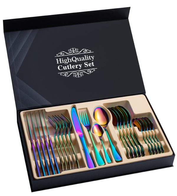 Stainless Steel Cutlery Set 24-Piece Gift Cutlery Steak Cutlery Gift Box - Image 4