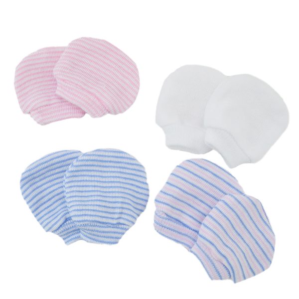 Striped Finger Cots Children's Newborn And Toddler Hand Guards Against Scratching Face - Image 2