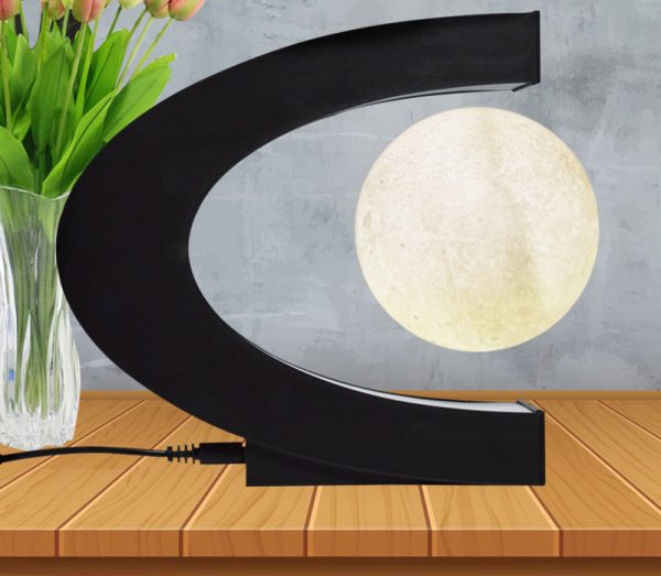 Magnetic Levitation Moon Night Light Office And Home Creative Levitation Ornaments Gifts Can Be Customized One Piece Drop-Off - Image 3