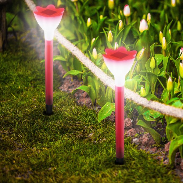 Solar Flower Light LED Ground Plug Night Light - Image 8