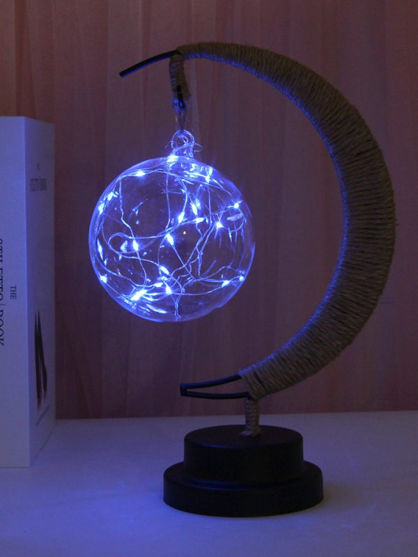 Ins Wind Iron Ornament Led Moon Star Shape Copper Wire Lamp - Image 10