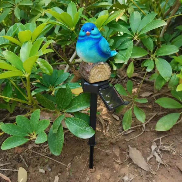 Solar Thrush Bird Ground Lamp Resin Crafts Garden Lawn - Image 6