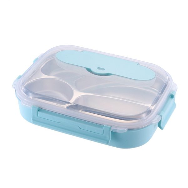 Qin Le 304 Insulated Lunch Box EBay Sealed Lunch Box Dinner Plate Amazon Silicone Fresh-keeping Box Lunch Box - Image 5