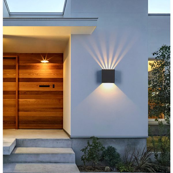 New Led Outdoor Rainproof Wall Lamp Dimmable Angle Square - Image 2