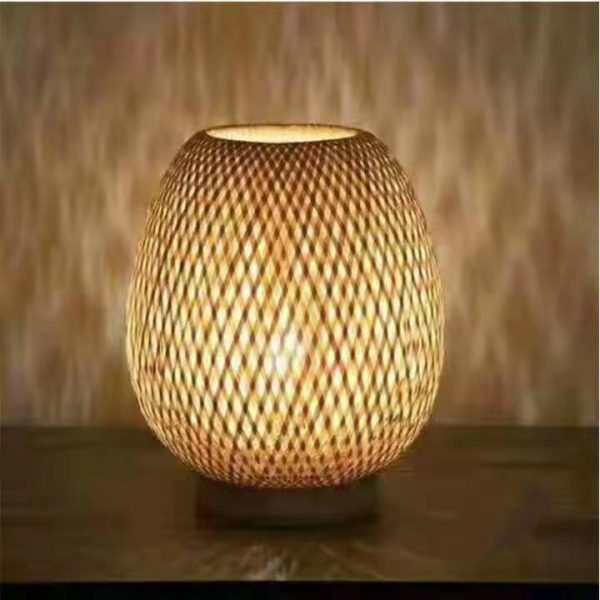 Bamboo Strip Weaving Simple Net Celebrity Homestay Decorative Table Lamp - Image 4