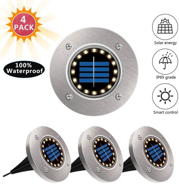 8LED Waterproof Solar Powered Garden Lights - Image 6