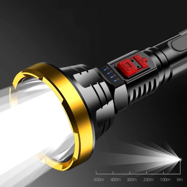 90000LM LED Flashlight Tactical Light Torch USB Rechargeable Super Bright Light - Image 2