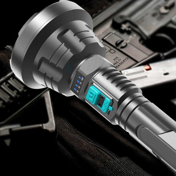 90000LM LED Flashlight Tactical Light Torch USB Rechargeable Super Bright Light - Image 5