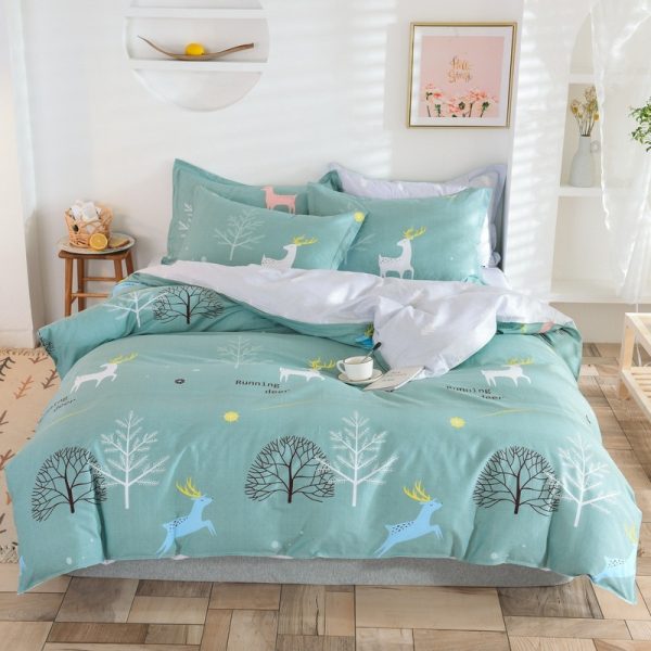 Student Dormitory Three-Piece Duvet Cover, Bed Linen And Bedding - Image 7