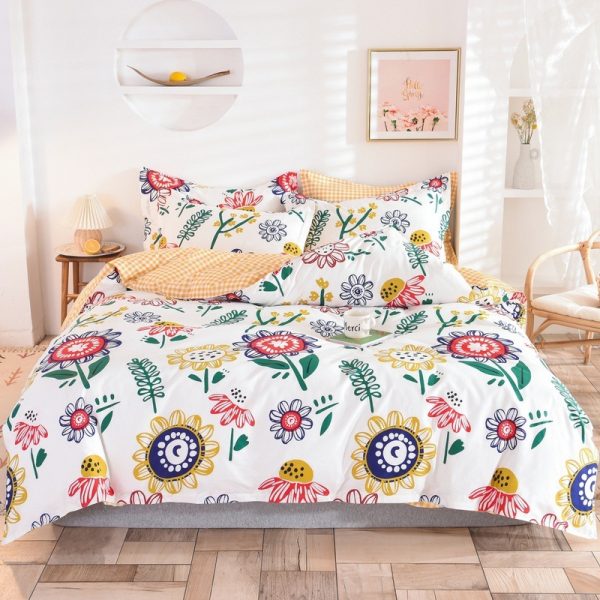 Student Dormitory Three-Piece Duvet Cover, Bed Linen And Bedding - Image 8