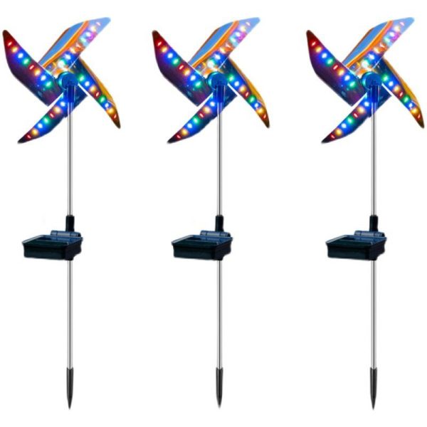 Led Solar Wind Spinner Light Garden Path Outdoor Yard Pinwheels Windmill Decor Patio Lawn Christmas Holiday Decoration - Image 6