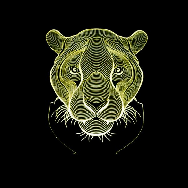 Calm Lion 3D Lamp - Image 4