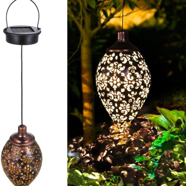 Outdoor waterproof solar hollow lamp