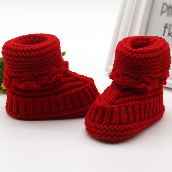 Male and female Babies Handmade Knitted Wool Soft Bottom Babies - Image 3