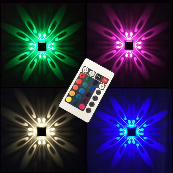 Square butterfly wall lamp aluminum creative light effect lamp bar ktv atmosphere lamp background wall decoration - Image 3