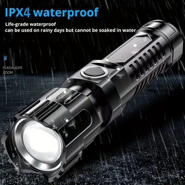 Outdoor Household Camping Usb Rechargeable Zoom Led Power Torch - Image 9