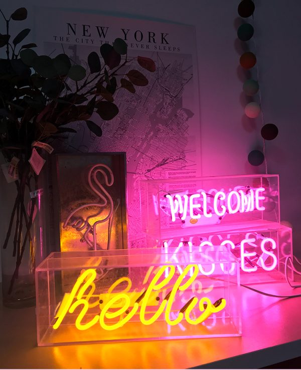 Retro neon decorative lamp glass tube iron box lamp - Image 3