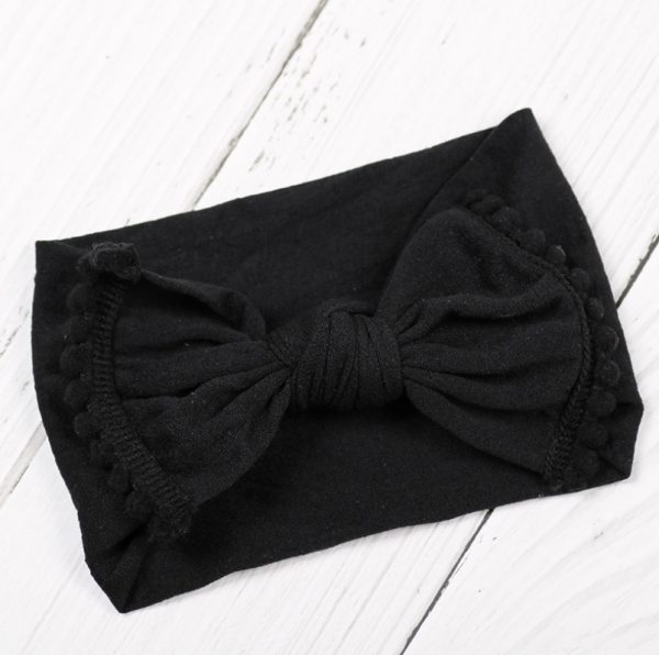 Super soft hair ball nylon stockings big bow hair band - Image 6