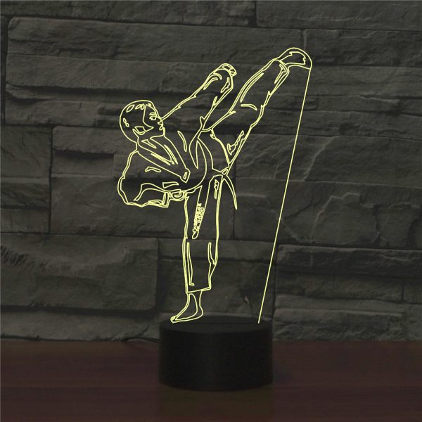 Karate 3D light, colorful touch remote control light, LED light