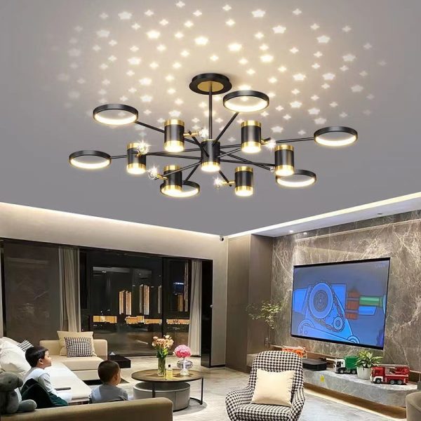 Light Luxury Chandelier Nordic Star Lamp Combination Whole House Package - Image 2