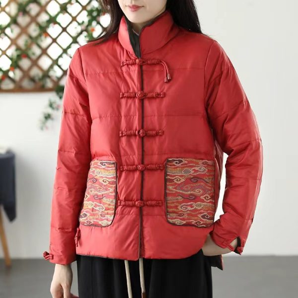 Women's Clothing Short Embroidery Down Jacket Women - Image 7