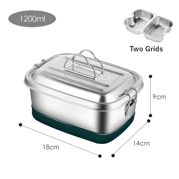 304 Stainless Steel Sealed Overflow-proof Double-layer Convenient Lunch Box - Image 8