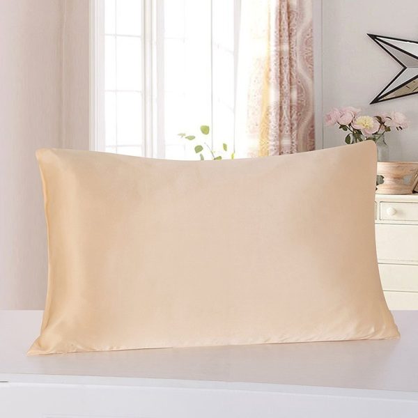 Pillowcase Satin Solid Color Simulation Silk Single Pillowcase Ice Silk Pillowcase - Image 9