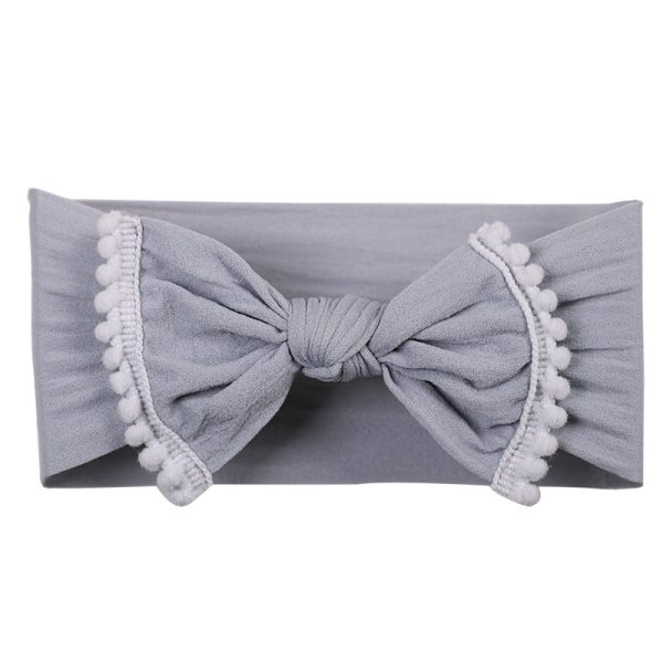 Super soft hair ball nylon stockings big bow hair band - Image 4