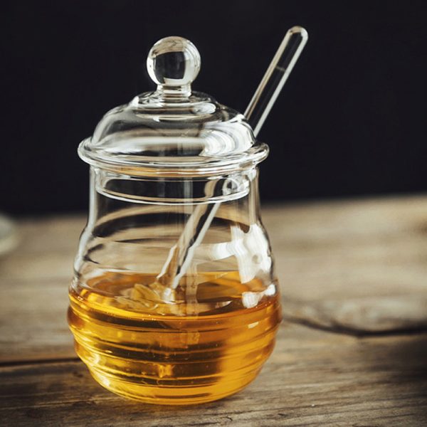 Transparent exquisite household honey bottle with lid - Image 5