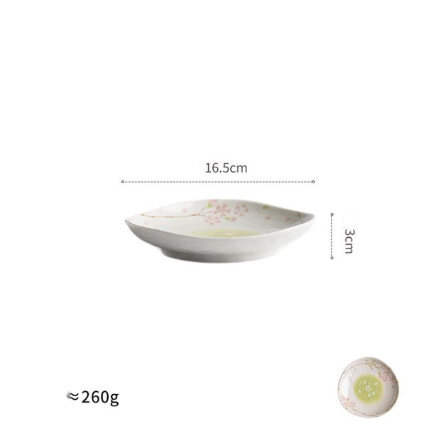 Salad Dishes Soup Bowl Noodle Bowl Household Ceramic Tableware Dessert Fruit Plate - Image 7