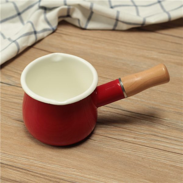 Double Mouth And Single Handle Solid Color Milk Tableware - Image 3