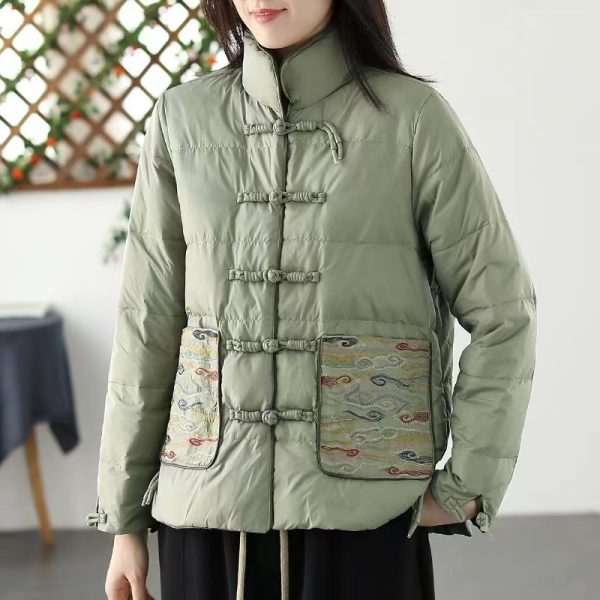 Women's Clothing Short Embroidery Down Jacket Women - Image 8