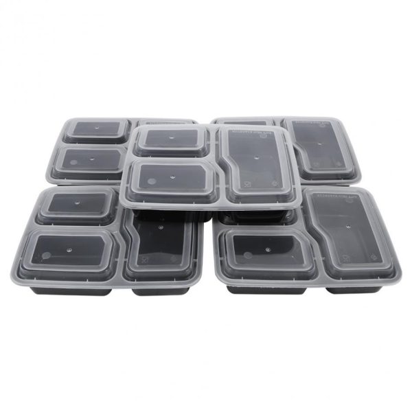 Disposable lunch box plastic fast food box lunch box lunch box takeaway package green lunch box microwave oven dishwasher - Image 3