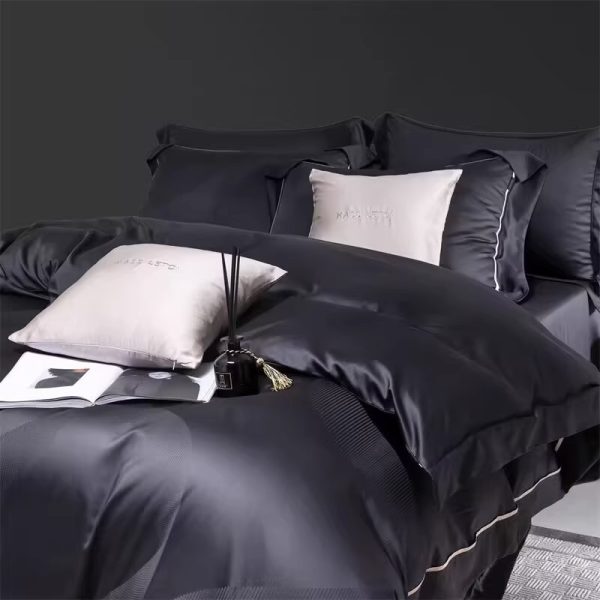 160S Horse Cotton Jacquard Four Piece Set Cotton Bed Sheet And Duvet Cover - Image 3