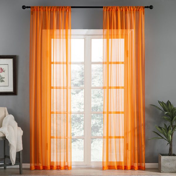 Modern And Simple Pure Color Cotton And Linen Window Screen - Image 8