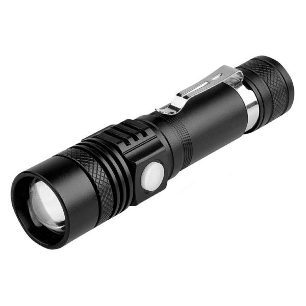 Telescopic Zoom USB Rechargeable T6 Strong Flashlight LED Outdoor Lighting - Image 6