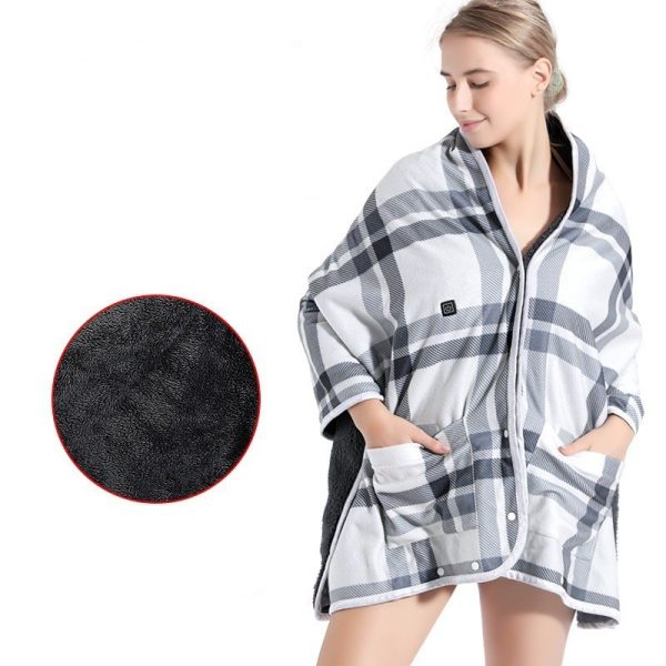 Plush Heating Blanket Office Nap Blanket Heating Shawl - Image 5