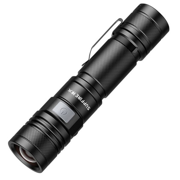 Home Self Defense Zoom USB Charging LED Outdoor Riding Flashlight - Image 3