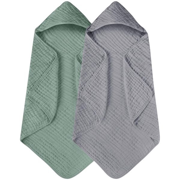 6-layer Hooded Bath Towel Seersucker Gauze Bath Towel For Children - Image 2