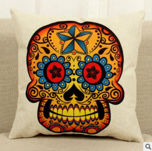 New Fabric Cushions, Skull Pattern - Image 5