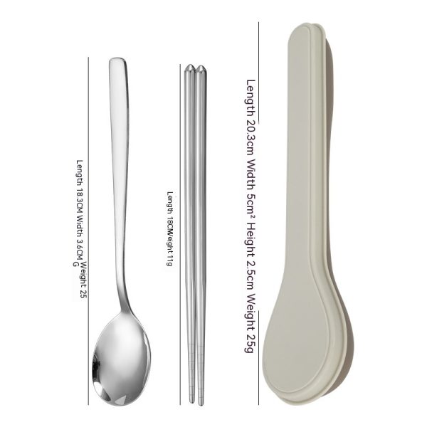 Stainless Steel Portable Tableware Forks Chopsticks Spoons - Image 6