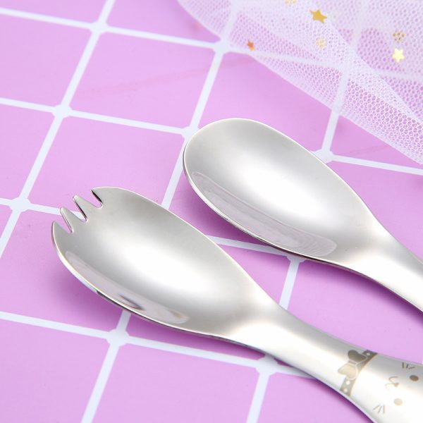 304 stainless steel children spoon - Image 4