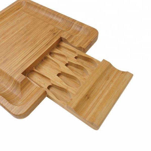 Bamboo cheese board set cheese cutting board - Image 3