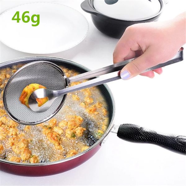 Multi-functional Oil Food Folder Kitchen Accessories Stainless Steel Fried Food  Oil Scoop - Image 2