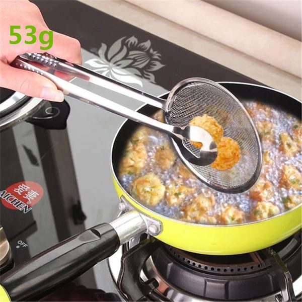 Multi-functional Oil Food Folder Kitchen Accessories Stainless Steel Fried Food  Oil Scoop - Image 5