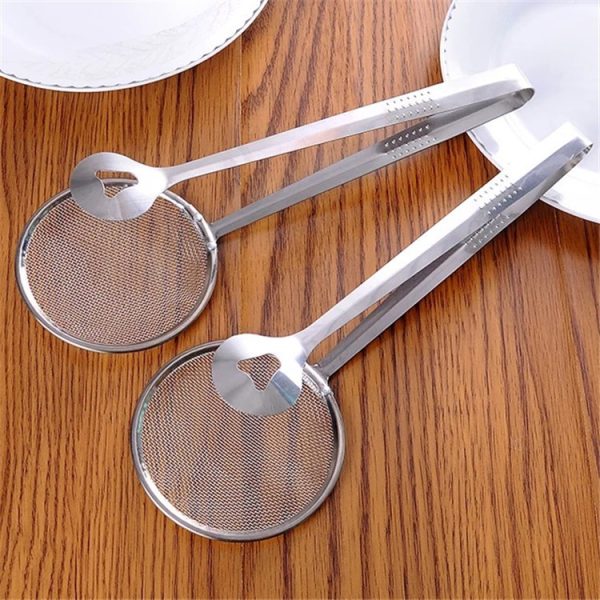 Multi-functional Oil Food Folder Kitchen Accessories Stainless Steel Fried Food  Oil Scoop - Image 4