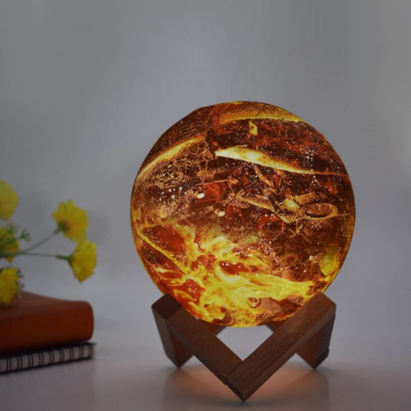 Painted flame LED 3D night light - Image 2