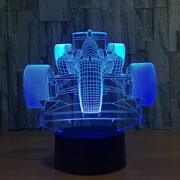 3D light creative colorful touch charging LED visual light gift atmosphere table lamp racing - Image 3